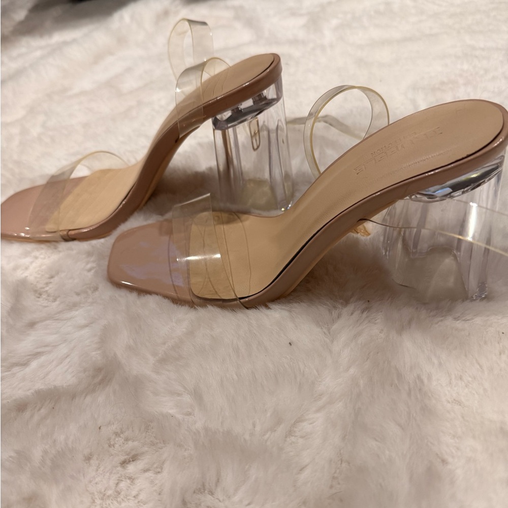 Transparent Nude Heeled Sandals